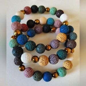 Volcanic Lava Gemstone Bracelet